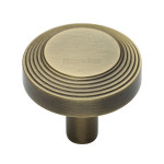 M Marcus Heritage Brass Ridge Design Cabinet Knob 32mm 